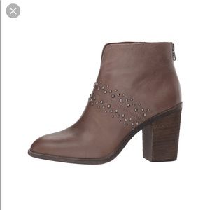 NWOT - LUCKY BRAND Taupe Leather Studded Booties